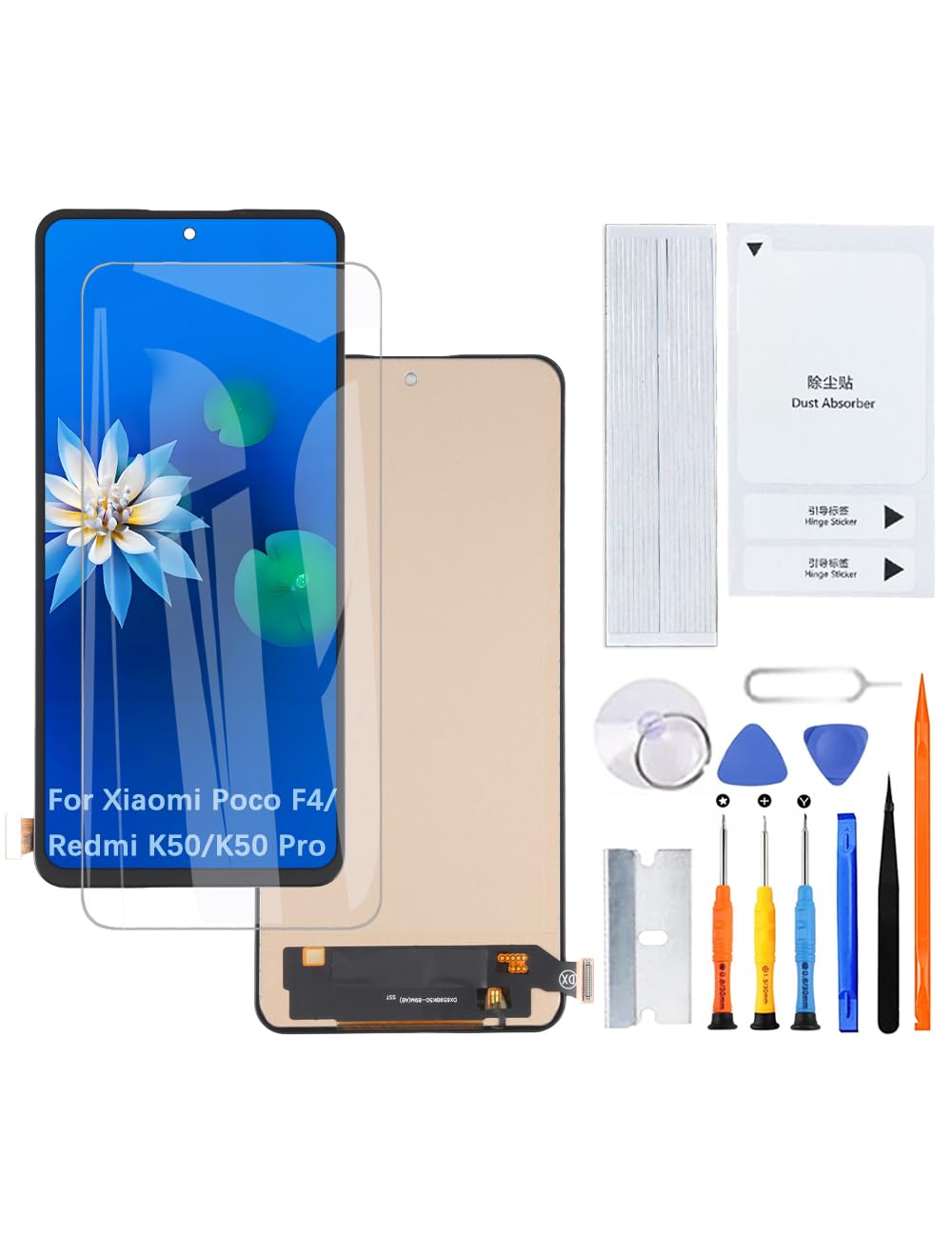 H&LYCYJ Display Screen for Xiaomi Poco F4/Redmi K50/K50 Pro TFT 22021211RG 22041211AC 22011211C LCD Screen Replacement Assembly with Kit