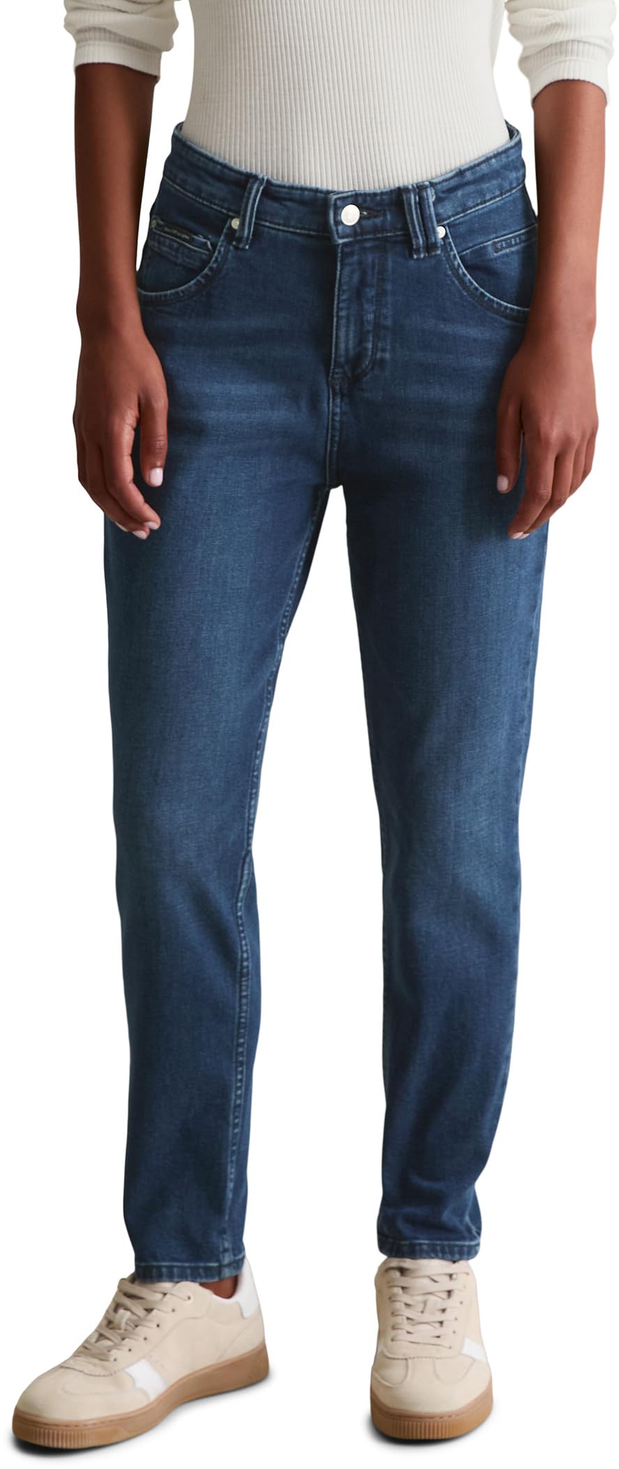 Marc O'polo Women's 4473 Marc Oߴpolo Denim Boyfriend Fit Jeans With Stretch, Blue (Dark Blue Multi 34), W36/L32