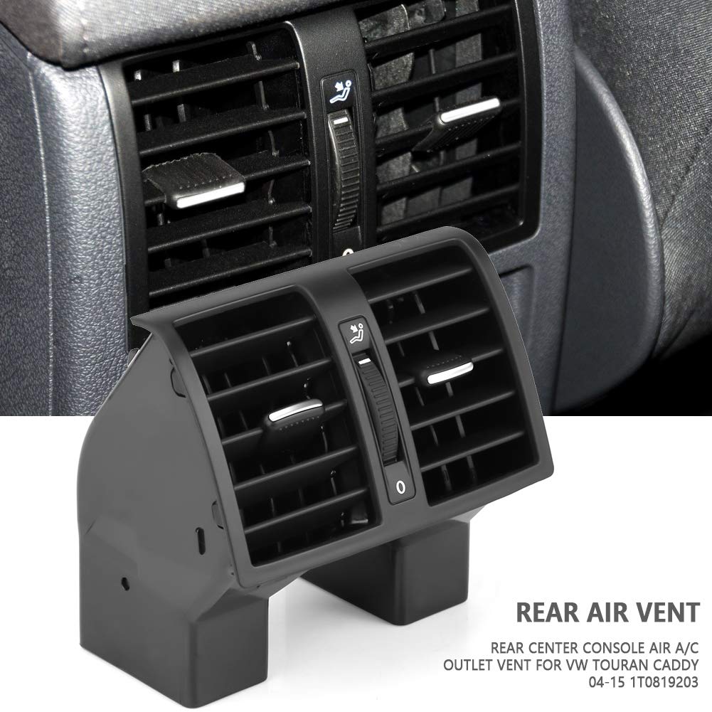 Ventilation de Climatisation Arrière de Voiture, Grille de Ventilation de Climatisation pour Console Centrale Arrière pour Touran Caddy 04-15 1T0819203