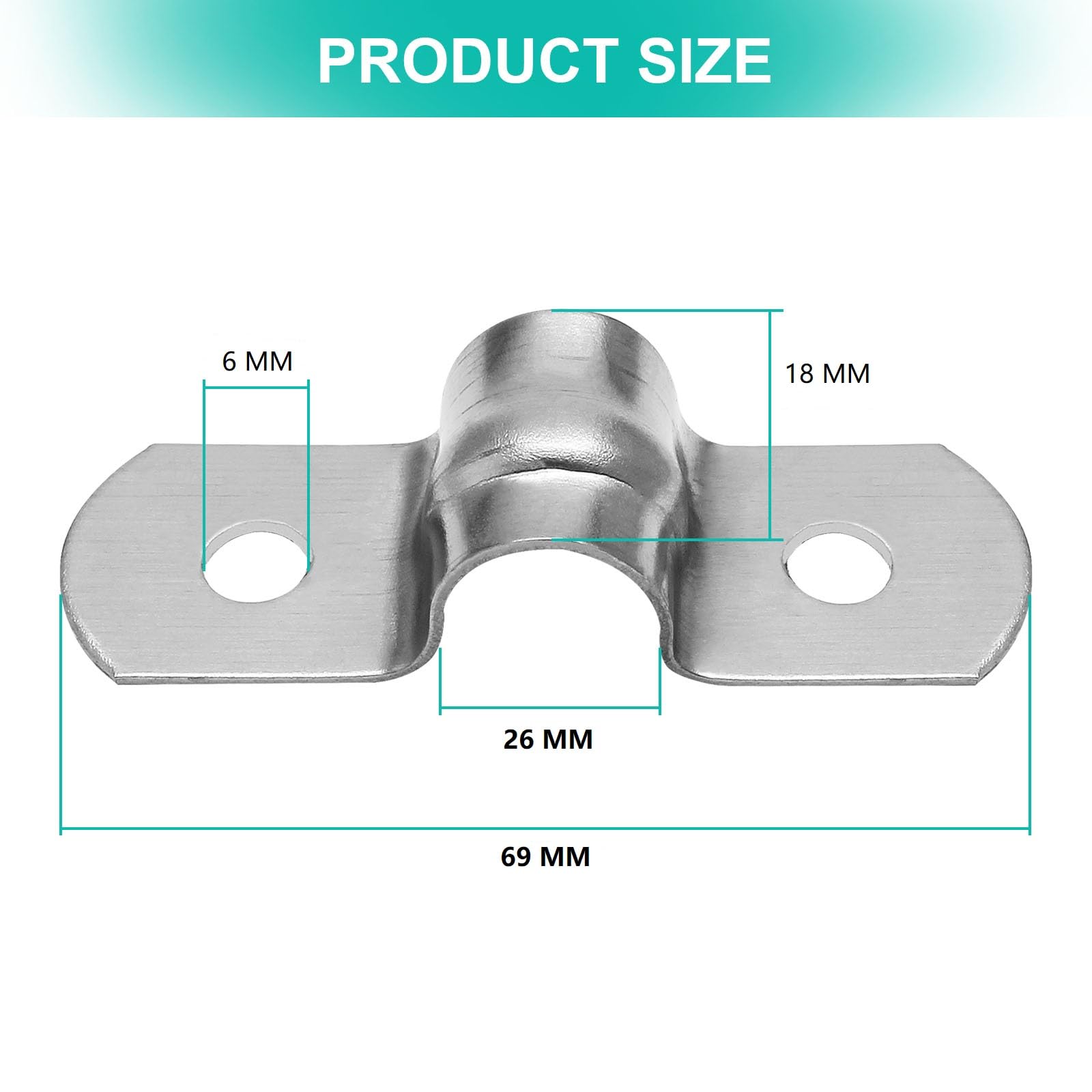 12pcs M3 Abrazadera De Sillín De Perno En U Sujetacables De Acero Inoxidable Para Cable Alambre
