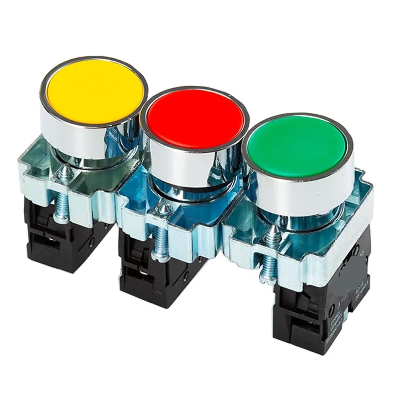 1 x przełącznik przyciskowy z automatycznym resetowaniem, mała głowica grzybkowa wyłącznik awaryjny 22 mm przycisk uruchamiania powolne przewijanie do przodu XB2-BG21 XB2-BA31 XB2-BS54 (XB2-BG33)