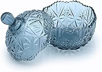 Vista 67 de Colorful Crystal Glass Candy Snack Barrel Storage Jar Embossed Luxury Cookie Buffet Canister With Lids Jewelry Box Jar Biscuit Containers