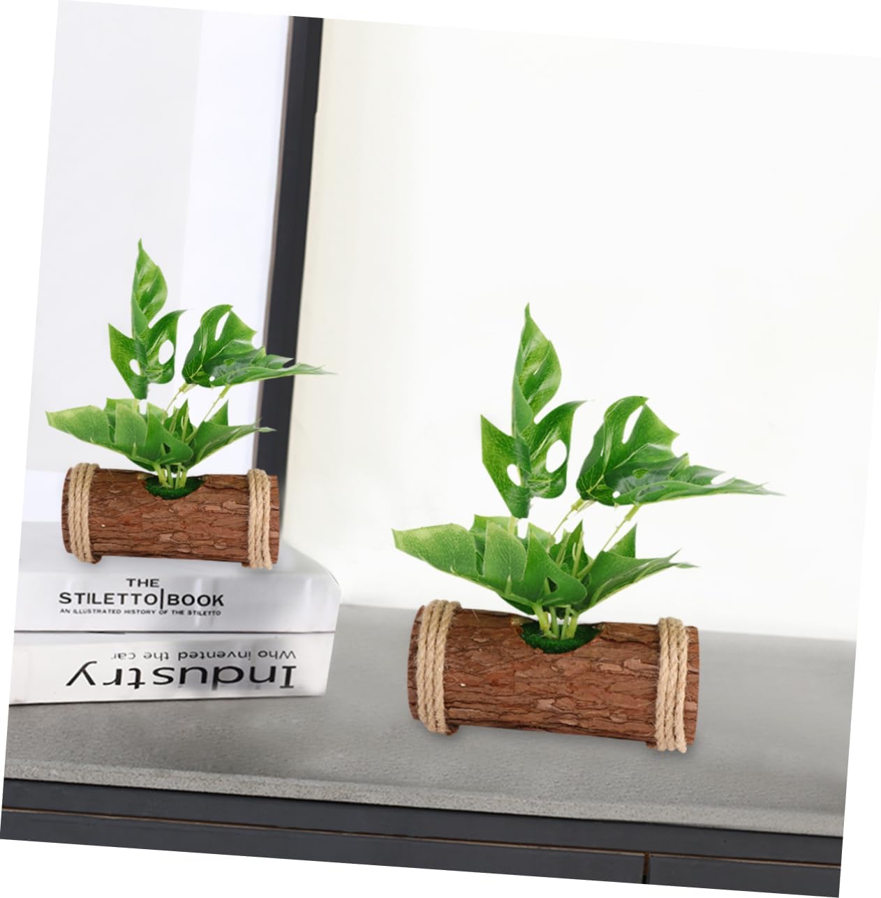 Holibanna 1pc Artificial Green Plant Bonsai Landscape for Decor Realistic Plastic Potted Design for Desktop Aesthetic and Safe for Indoor Use