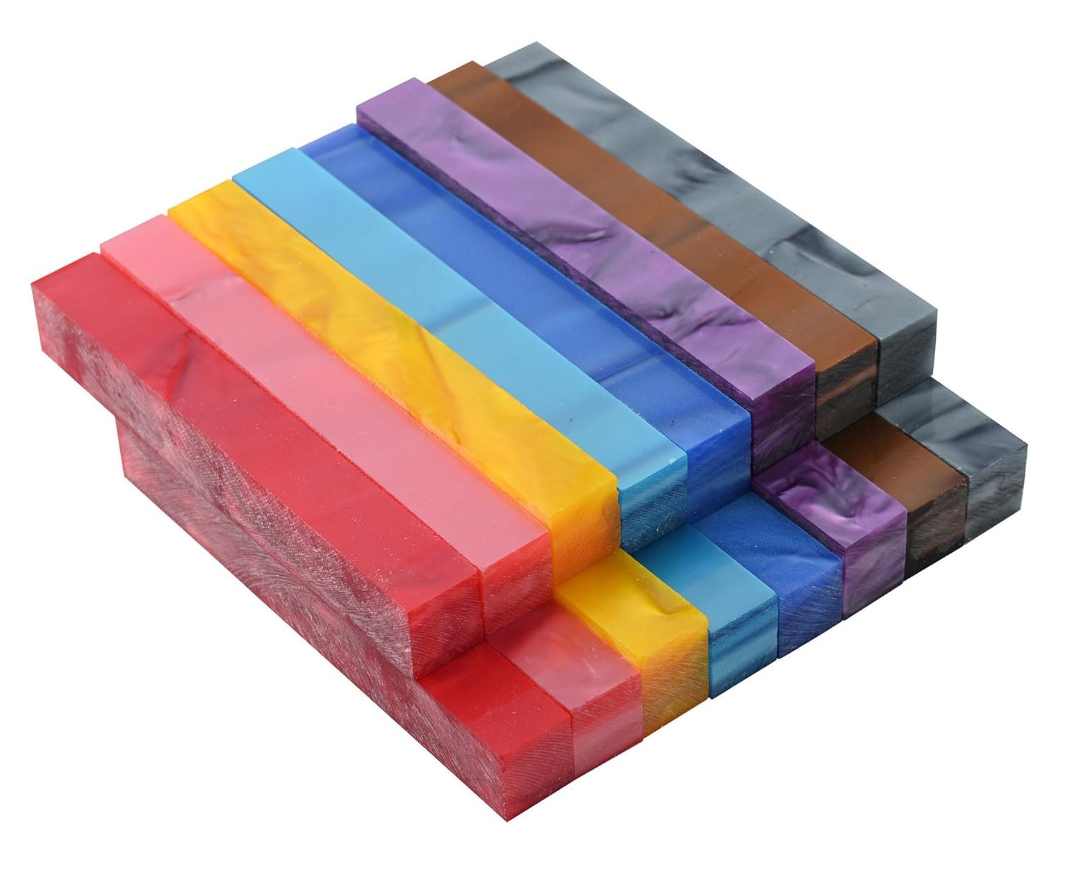 Penn State Industries WXAQBDR99 Aquabright Dream 16pc Acrylic Pen Blank Assortment 5/8" Square x 5" Long