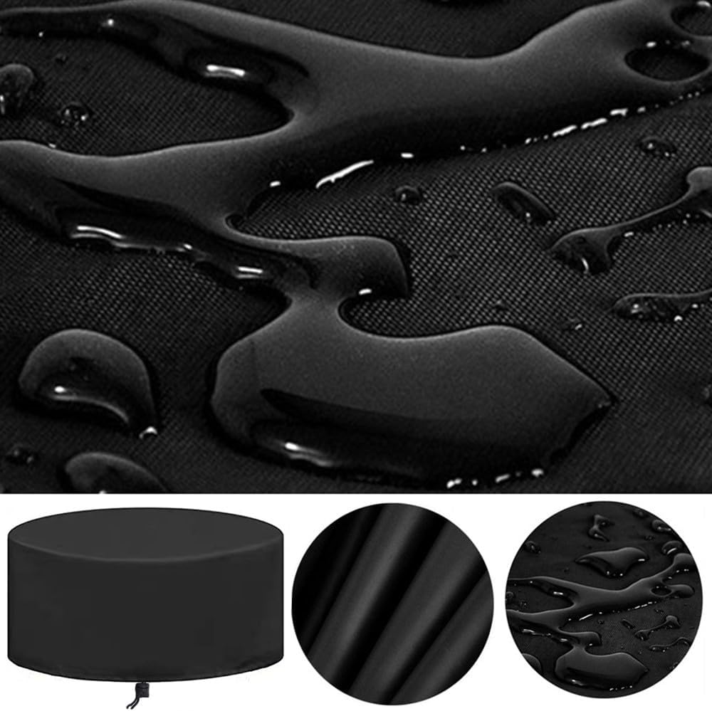 Round Patio Furniture Covers, 170 Inch Waterproof UV Resistant Cover for Round Outdoor Dining Table Chairs - Heavy Duty170" DIA x 40" H
