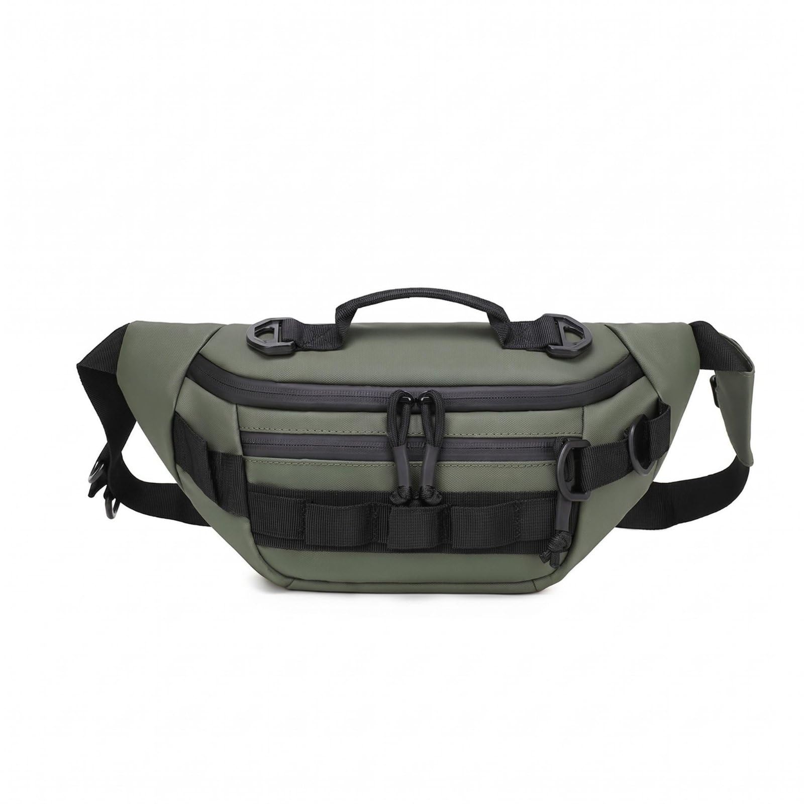 HEAVENGLOW Waterproof Multifunction Fishing Bag Wear-Resistant Fishing Waist Bag Oxford Cloth Utility Pouch Adjustable Strap, Green-image-41