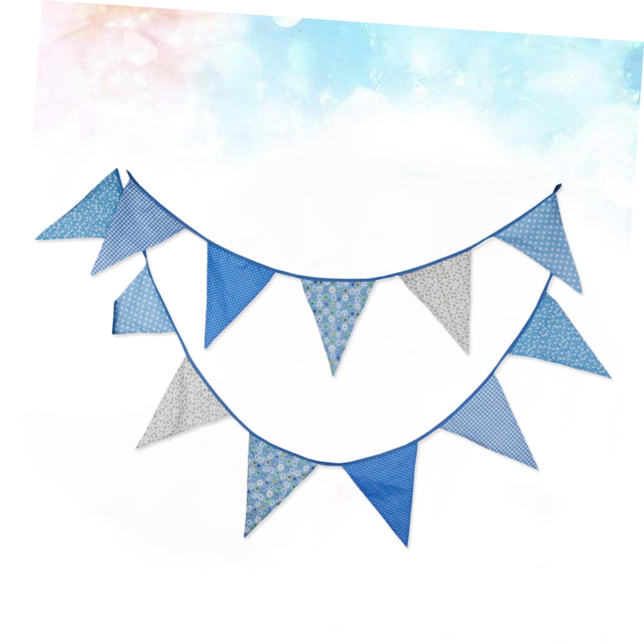 Cabilock 2 Piezas Triangulares de Tela de Pata de Perro banderín de Doble Cara decoración Home Decoracion banderín del empavesado guirnaldas del empavesado Familiar verderón