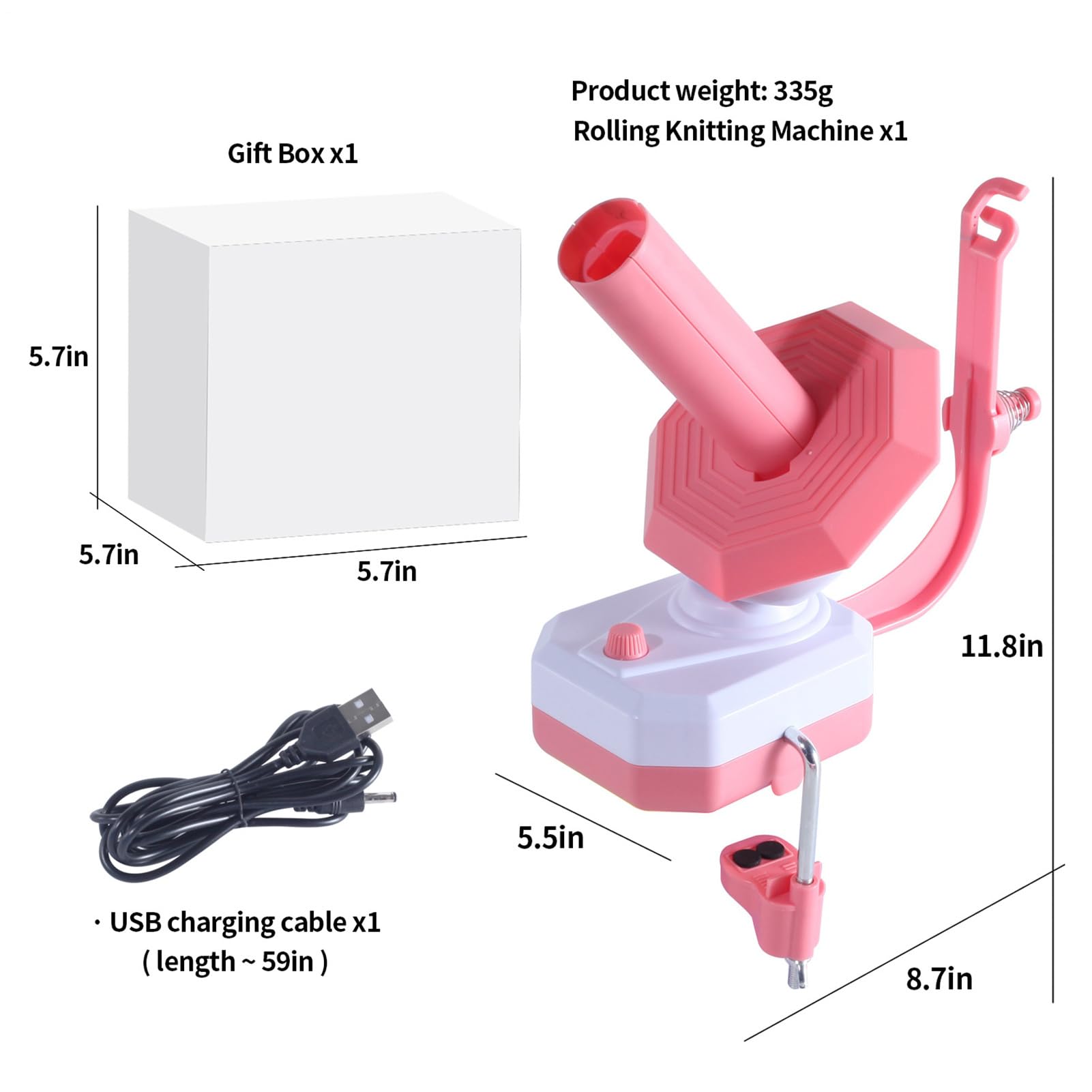 Yarn Winder - Electric String Winder | Avvolging A Di Tessitura Regolabile, Avvolgitore Automatico Per L'uncinetto, Maglieria, Cucito