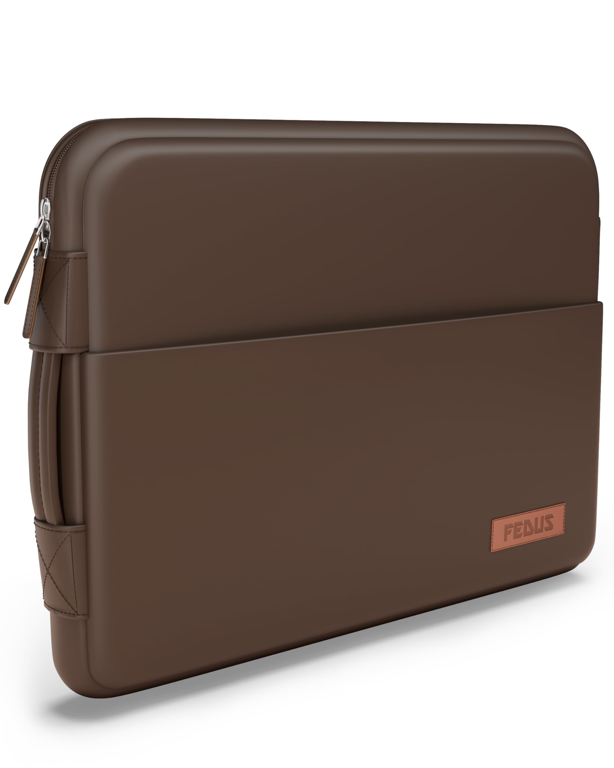 FEDUS ORO Premium Vegan Leather Laptop Sleeve Bag Case 14.0 inch, Shockproof Office Laptop Cover Pouch Carrying Bag with Accessory Pocket & Handle for MacBook, HP, Dell, Lenovo, Asus for Men & Women-image-37