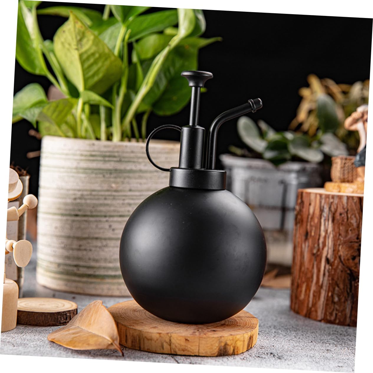 500ml Edelstahl Sprühflasche für Blumen und Pflanzen Schwarz