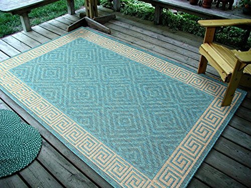 Furnish My Place Design1113 Ocean 3'3"x5' Contemporary Geometric Durable Area Rug for Indoor
