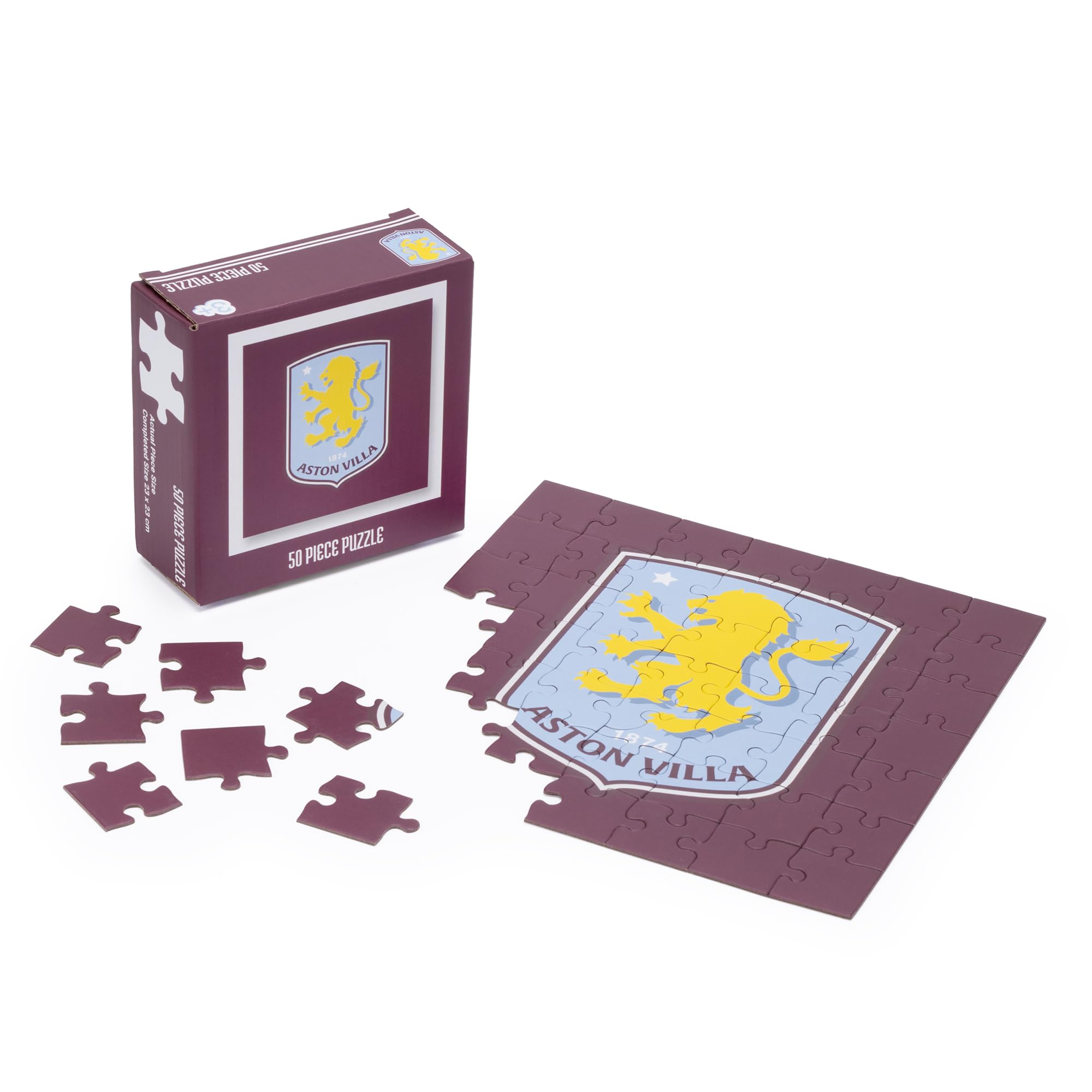 Official Licensed Aston Villa 50 Piece Jigsaw Puzzle with AVFC Crest | Collectable Club Gift for Kids & Villans