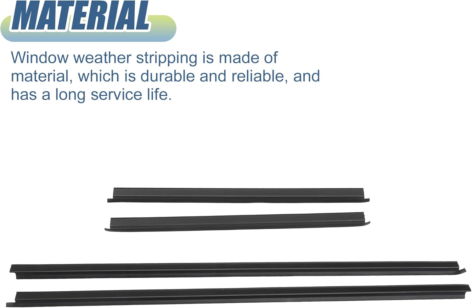 X AUTOHAUX 4pcs Window Glass Seals Door Belt Weatherstrip for Nissan D21 Base SE XE 2.4L L4 - Gas 3.0L V6 - Gas 1994