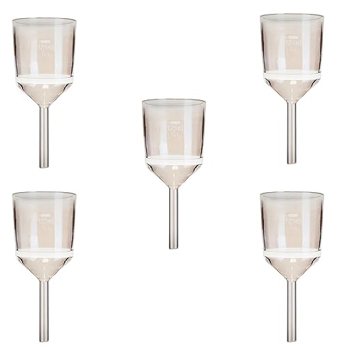 Embudo sinterizado FNL-SINT-125-3-5, 4.2 fl oz, porosidad de 3. caja de 5.
