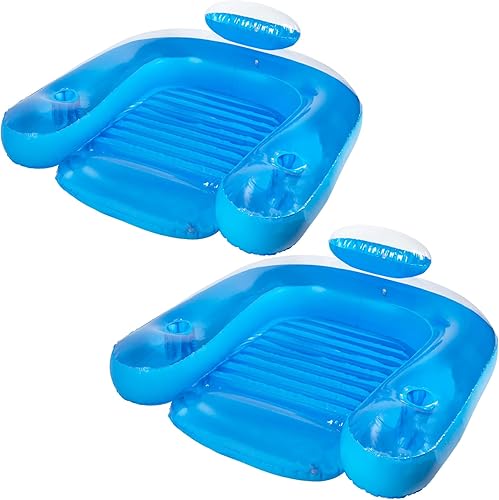Miniatura 6 de Poolmaster Paradise - Flotadores inflables de piscina para adultos color azul