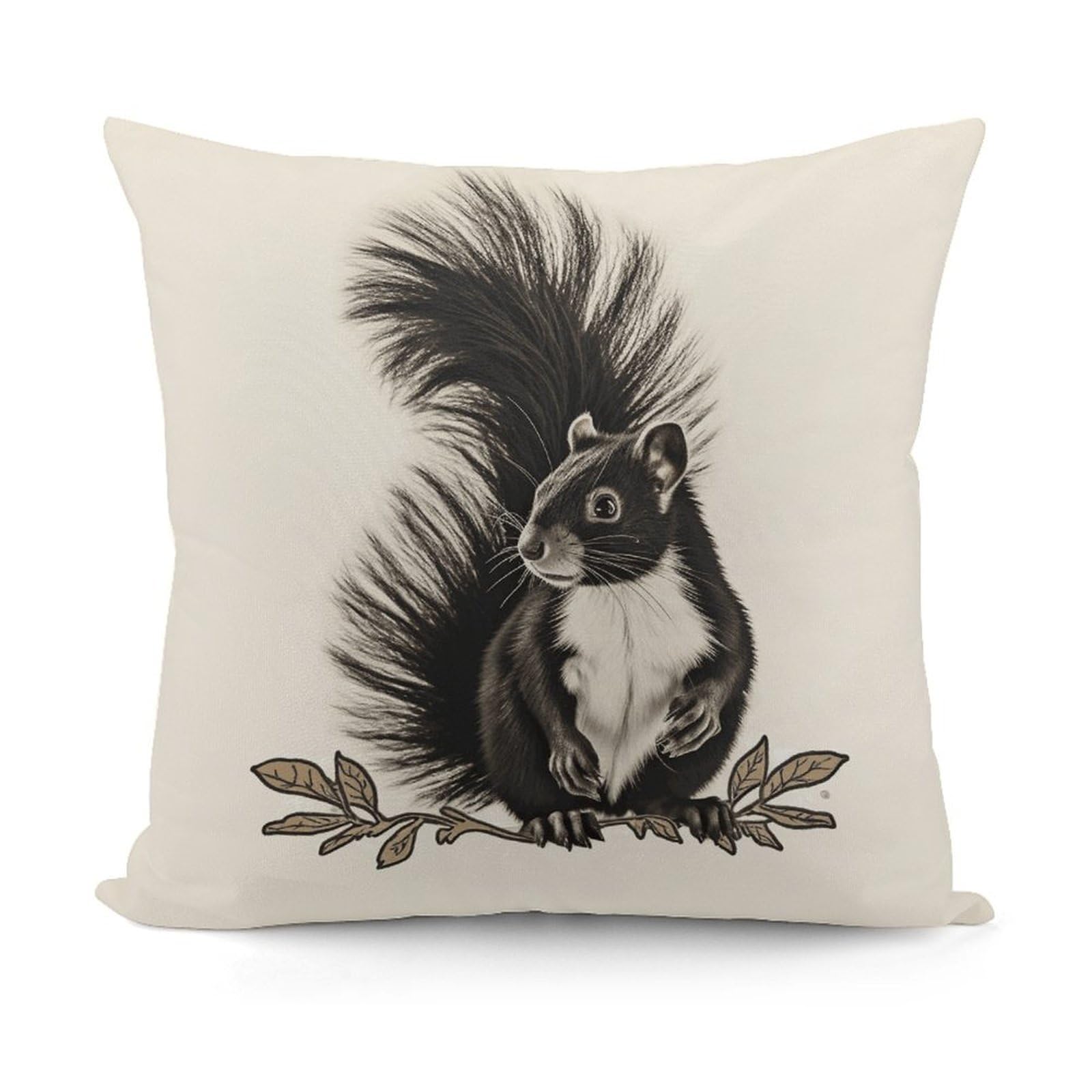 Adfgyerh Style Skunk Decorative Pillow Covers, Throw Pillow Covers Soft For All Seasons, Pillowcases For Couch Living Room Sofa Bedroom 18X18 Inch