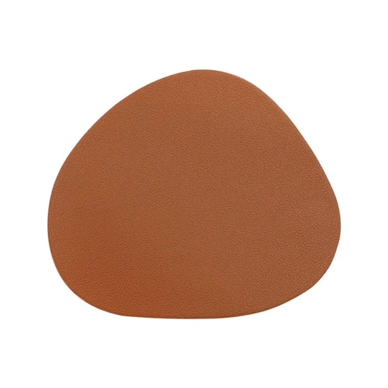 Insulated Coasters 8pcs Creative Faux Leather Placemat Heat Resistant Irregular Coaster Washable Insulation Coffee Mat for Drinks Coffee Pads Beer Home Office(Brown)