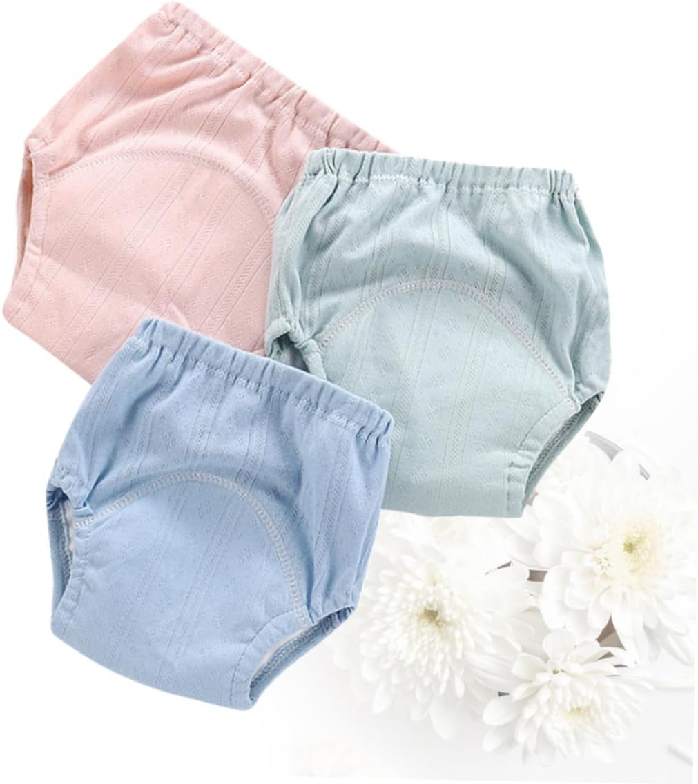 3pcs Boy Girl Training Pants Study Pants Tummy Control for Newborns and Toddlers Reusable Diapers Breathable Mixed Colors