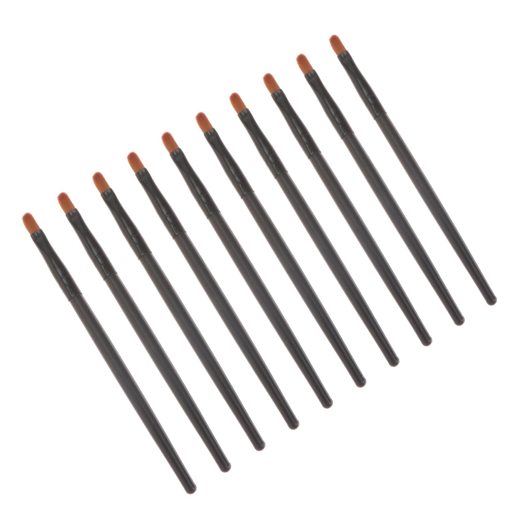 FRCOLOR Professional Eye Makeup Brush Kit 10pcs Wood Handle Brushes Eyeshadow Nose Shadow for Daily and Professional Use