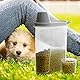 Citylife 2er-Pack Luftdichte Hundefutter Vorratsbehälter Wasserdichter Aufbewahrungsbehälter für Katzenfutter mit Messbecher Futtercontainer Aufbewahrung 2300ml (2PCSGrau)