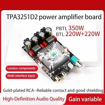 TPA3251 HiFi Digital Amplifier Board 220WX2 Bridge 350W Audio AMP Stereo Digital Power Amplifier Board Module A