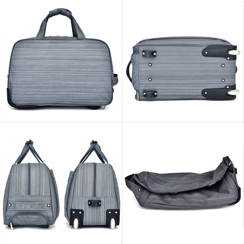 Sac de Voyage à roulettes, Sac à roulettes Sac de Voyage et Sport avec Poignée Télescopique et 2 Roues (Violet)