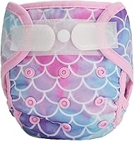 Vista 19 de Pañal para recién nacido con broche y bucle, alpaca azul, talla 1