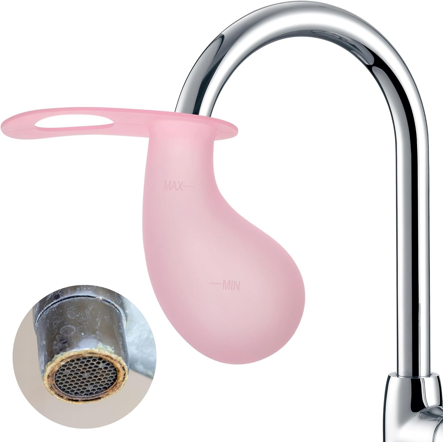HOMER Tap Descaling Gadget for Limescale Removal, Tap/Faucet Cleaner - Round Style, 0.78IN
