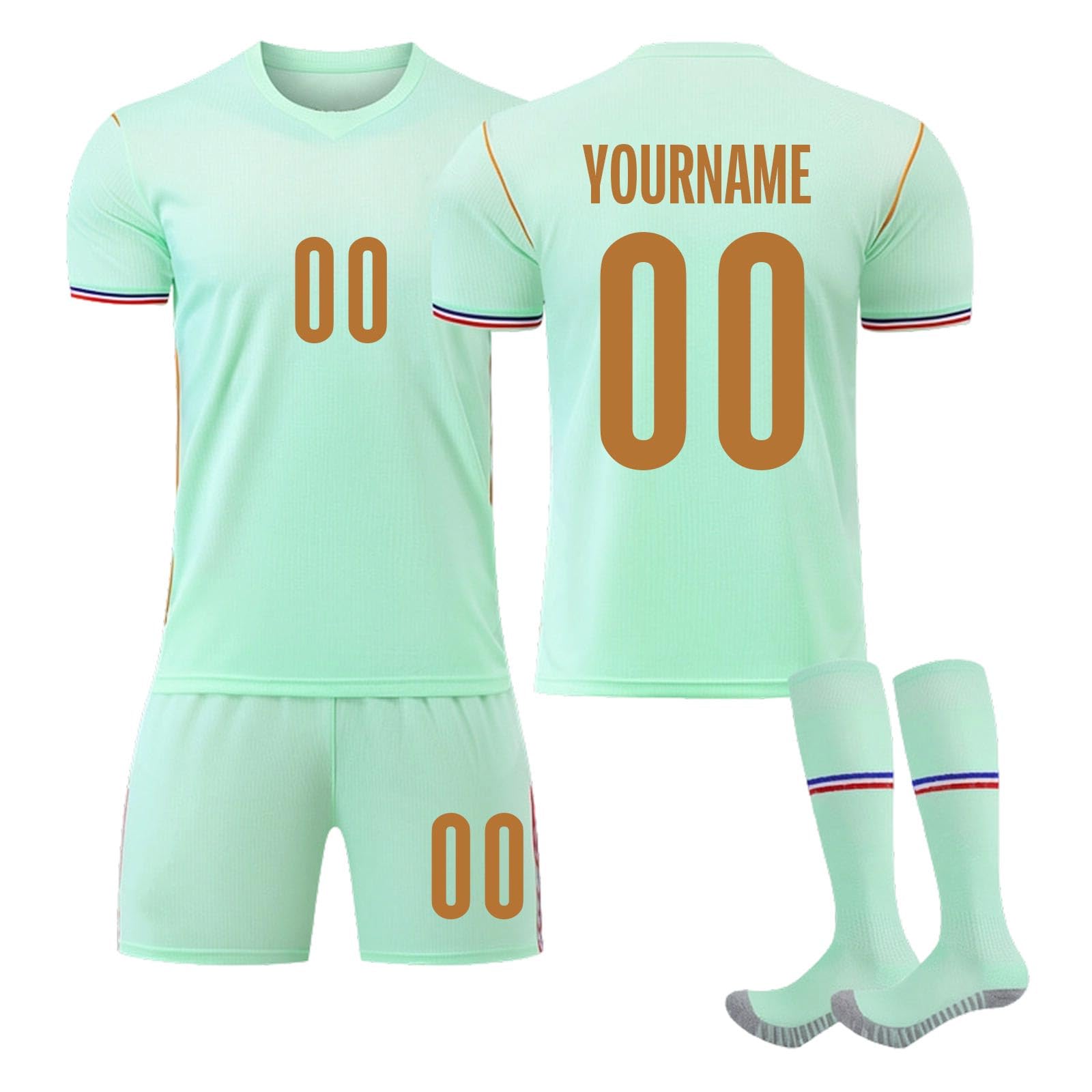2026 Personalizada Equipacion Futbol Camiseta Fútbol Niño/Adulto con Nombre/Número, Set Completo 3 Piezas Camisetas y Shorts y Calcetines para Entrenamientos, Eventos de Equipo, Regalo de Aficionados — view 14
