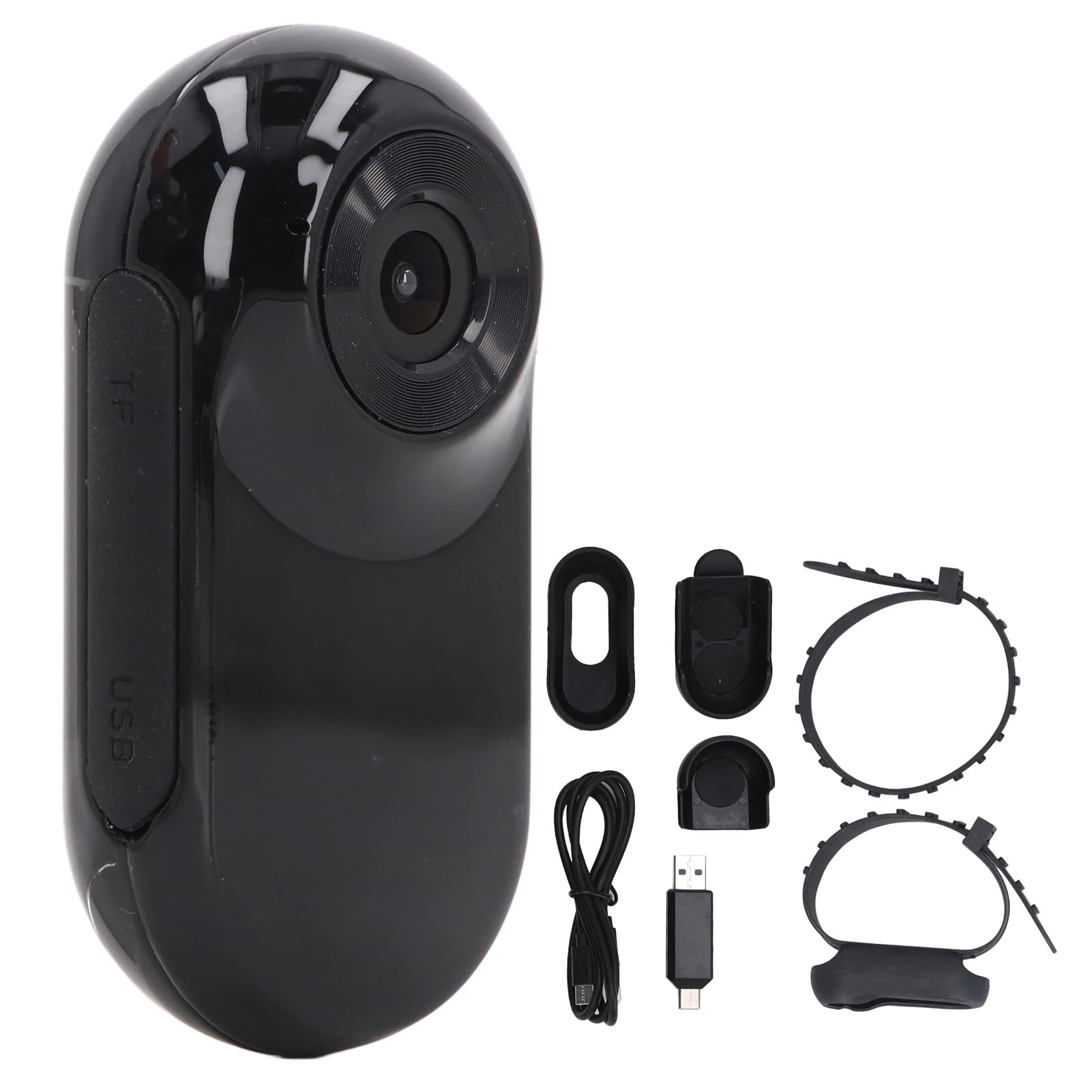 Annadue Cámara para Collar de Gatos y Perros, No Requiere WiFi, Grabación de Vídeo, Inalámbrico para Interior/Exterior, (Black)
