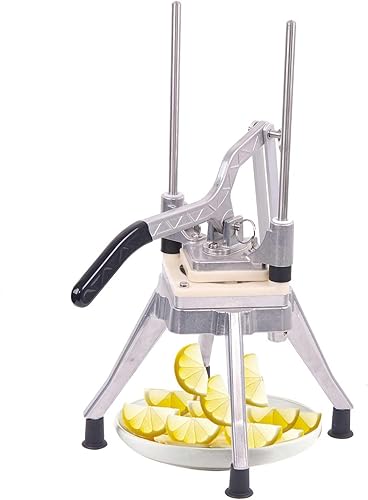 Miniatura 9 de Cortador de limón comercial con 6 cuñas8 cuñas, cuchillas de acero inoxidable 420 en forma de V, hoja de cuña fácil, cortador de frutas y lima,