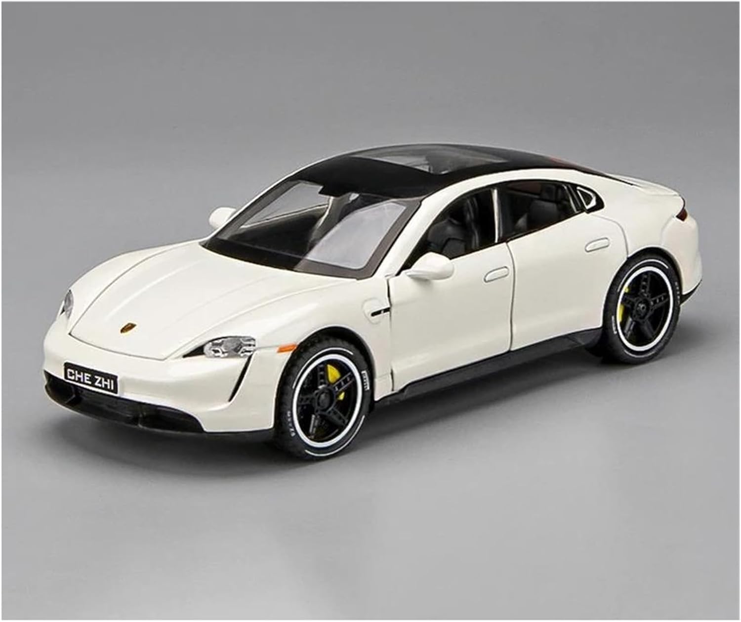 Decorative car Model 1:32 for Taycan Die-cast Alloy Car Model Suitable for Decoration Decorate Office for Decoration(White)