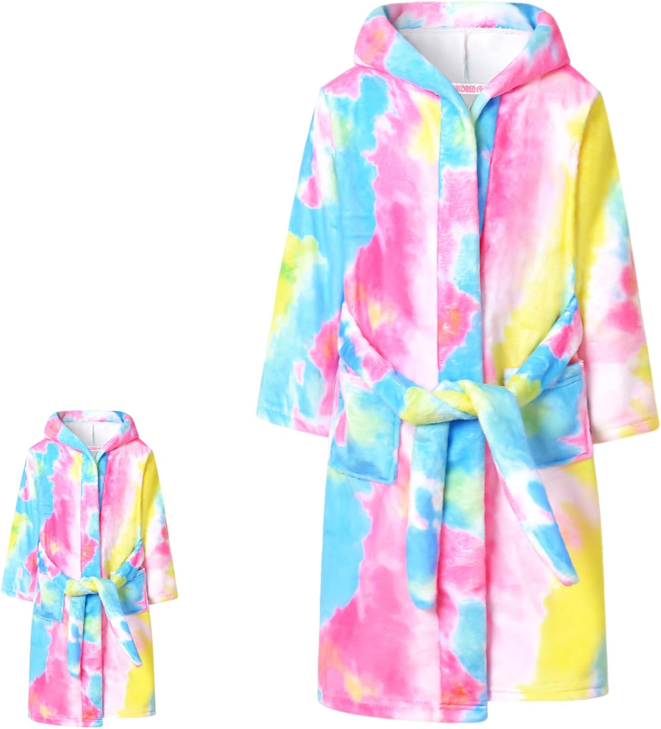 CHILDRENSTAR Matching Girls & Doll Robe Kids Bathrobes Plush Soft Fleece Pajamas Sleepwear