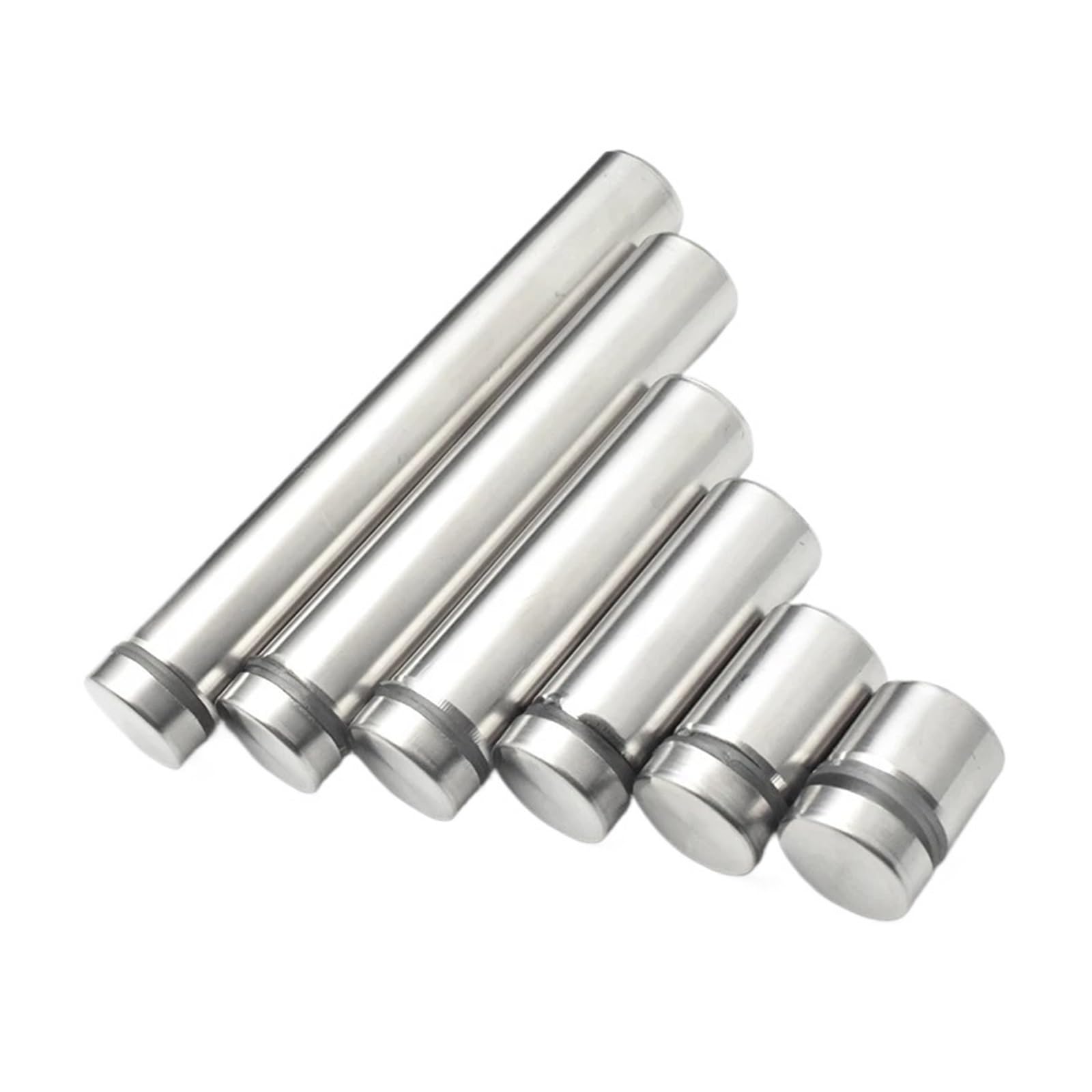 Soportes de aluminio, Tornillos de fijación separadores acero inoxidable for letreros vidrio, varios tamaños(60pcs,D12x100mm)