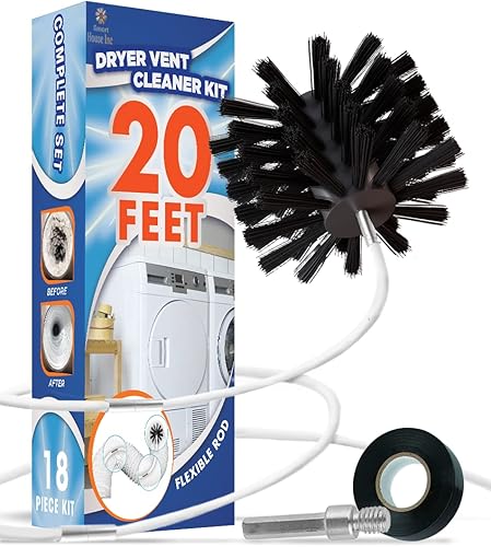 Kit de limpiador de ventilaciĂłn de secadora 20 pies innovador removedor de pelusa reutilizable de nailon fuerte Cepillo de pelusa flexible con Kit de limpiador de ventilaciĂłn de secadora 20 pies innovador removedor de pelusa reutilizable de nailon fuerte Cepillo de pelusa flexible con