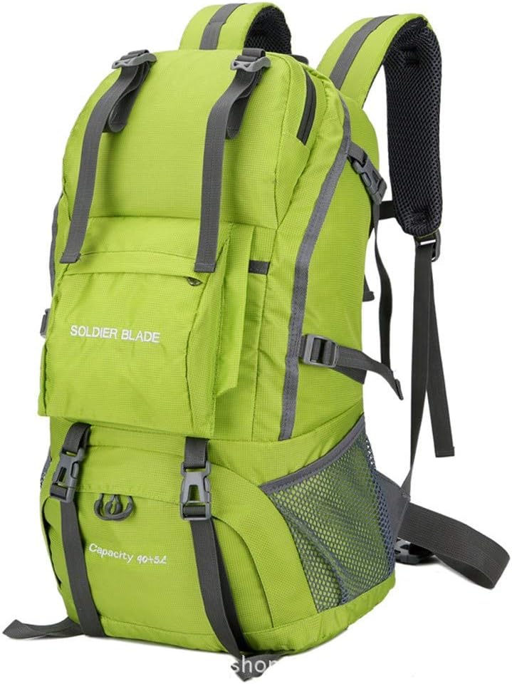 BAO-F Trekking Rucksack 50l Waterproof Travel Hiking Backpack Mountaineering Backpack Ideal for Men Women Camping Climbing Outdoor yellow