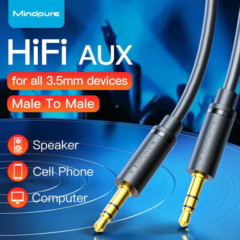 Cable de audio estándar de 3.5 mm macho a macho miniatura 3