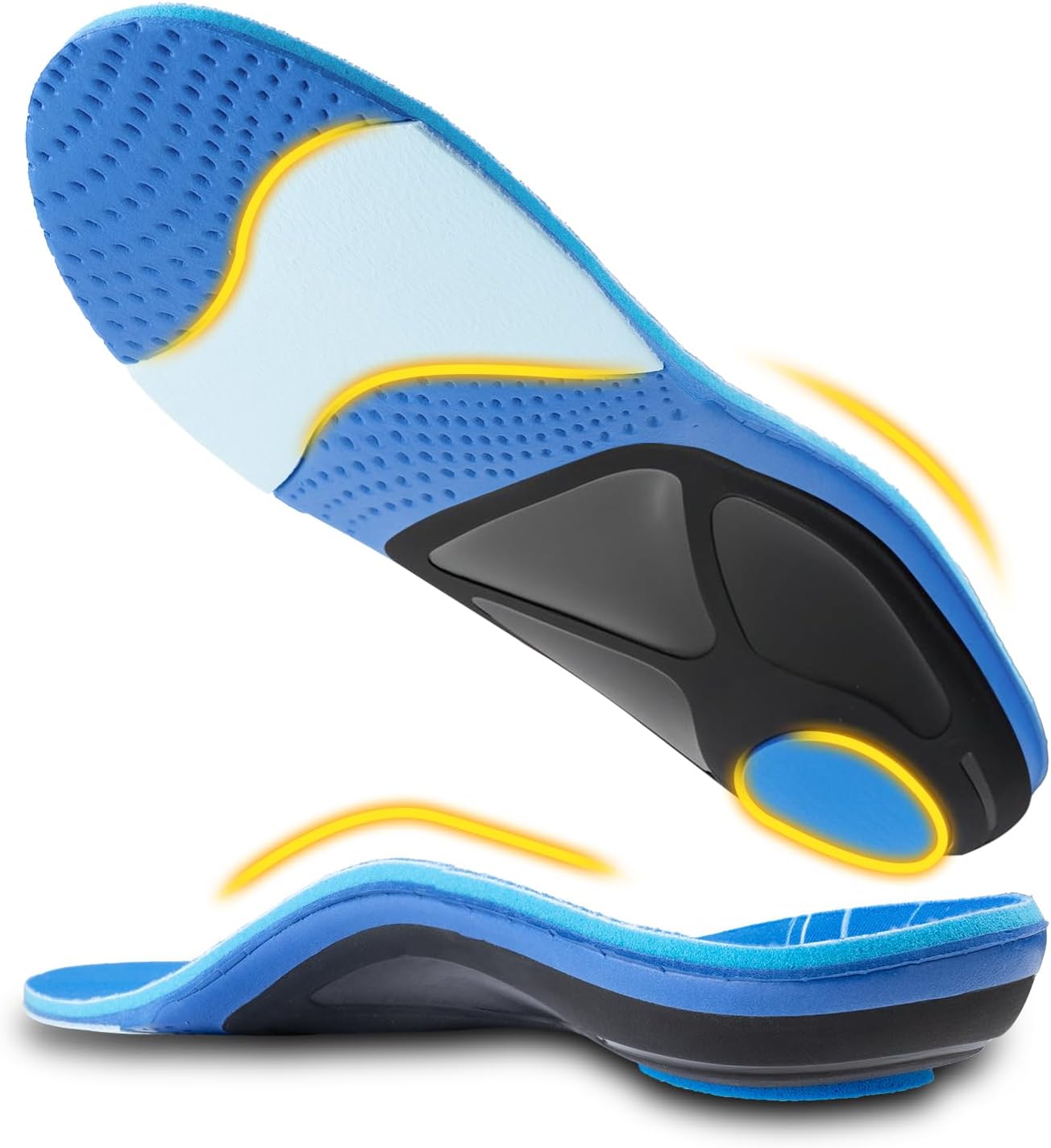 240+lbs Plantar Fasciitis Relief Heavy Duty High Arch Support Orthotic Insoles for Men & Women Plantar Fasciitis Insoles Standing All Day Relieve Foot Pain Flat Feet Arch Pain Heel Pain