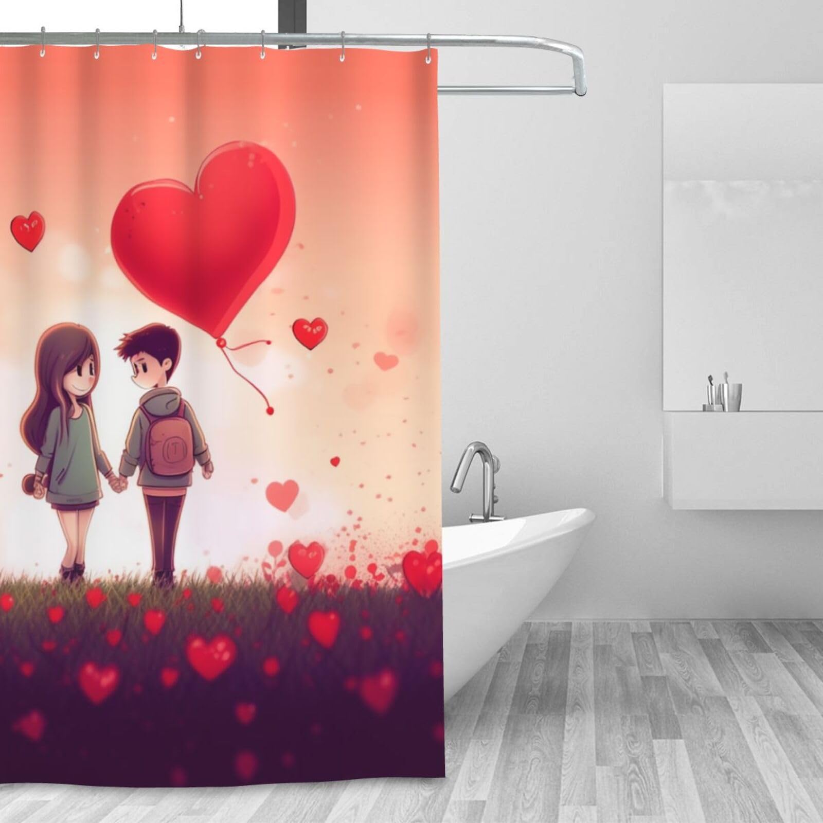 Rideau de douche imperméable et lavable pour garder votre salle de bain propre au sec