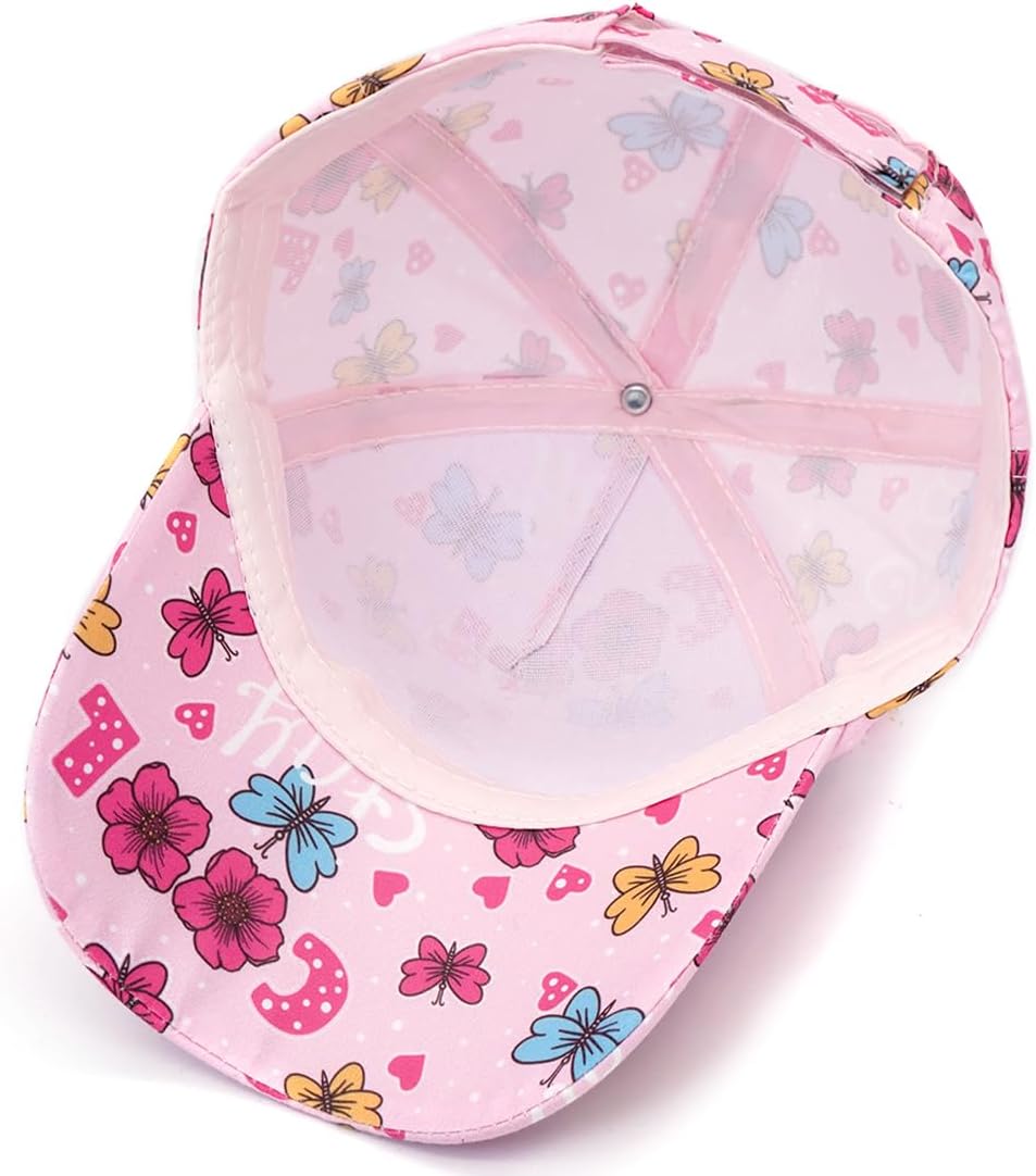 Kids Baseball Cap Cute Prints Cap Adjustable Sun Hat for Girls - Image 6