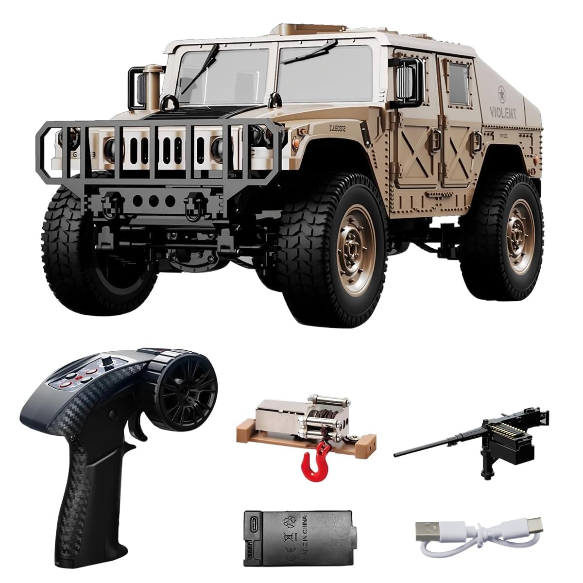 Amazon.com: LEOSO C8835 1:12 4WD Military RC Humvee 2.4G Off-Road