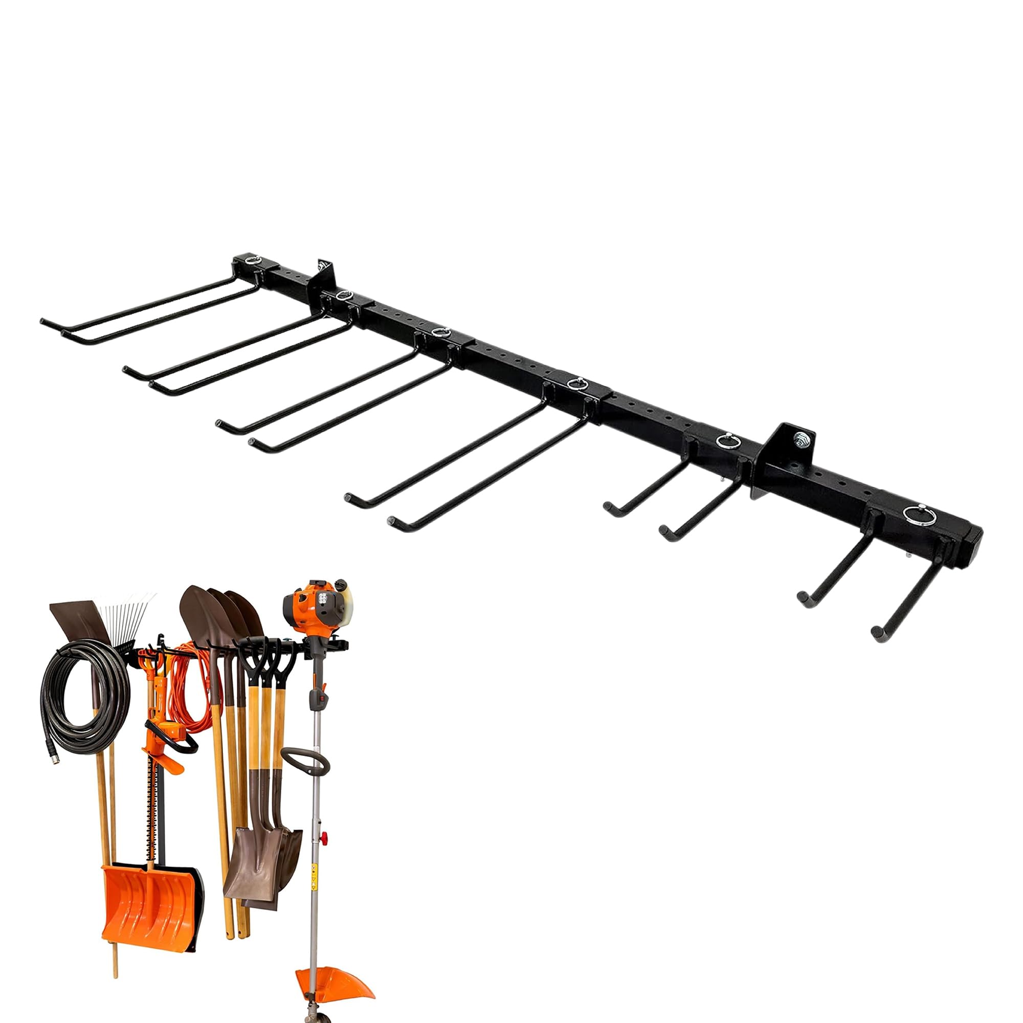 Tool Storage Rack, Max, Wall Mount Tools Home and Garage Storage System, Steel Gear Hanger
