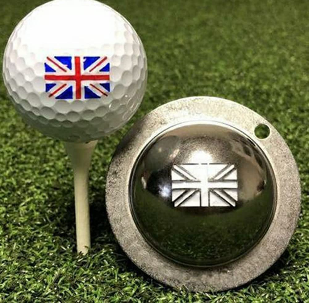 Joayuezo Ball Marker Stainless Steel Golf Balls Marker Stencil DIY Personalized Golf Ball Liner Golf Ball Drawing Alignment Stencils Marking Tool (British flag) โ image 1