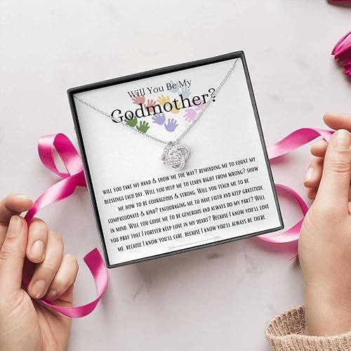 Miniatura 9 de Love Knot, Will You Be My Godmother - Juego de caja de regalo para futura madrina, regalo de madrina, propuesta de madrina, madrina de hadas