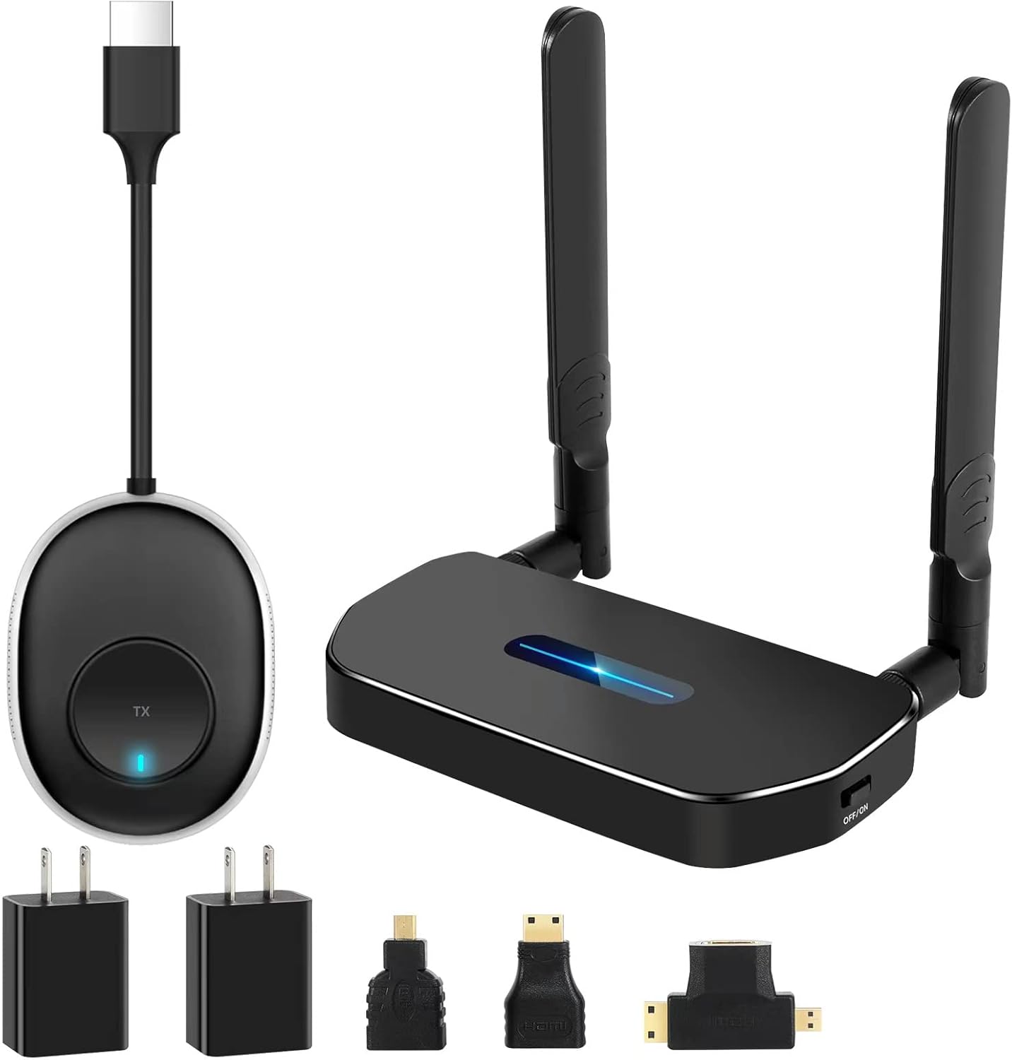 Wireless HDMI Transmitter and Receiver Kit,4K HD,5G Transmission Speed,High Definition Video
