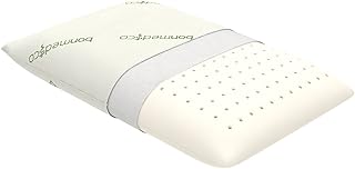 bonmedico Almohada Viscoelastica - Almohada Cervical ortopédica y ergonómica; cojin Cervical de Fibra de bambú para la Cabeza y el Cuello en Color Blanco