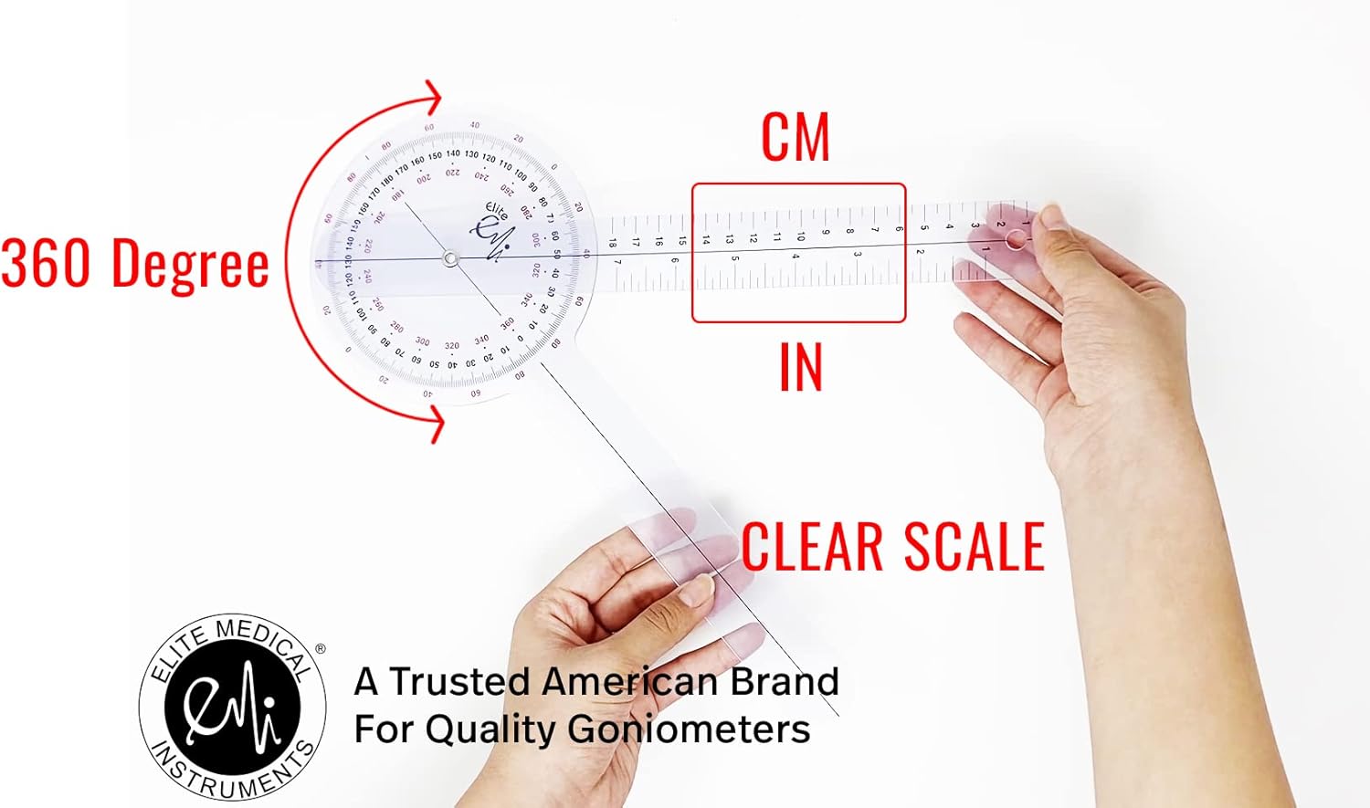 EMI EGM-427TM 12", 8", and Tape Measure Goniometer Set - 3 Pieces
