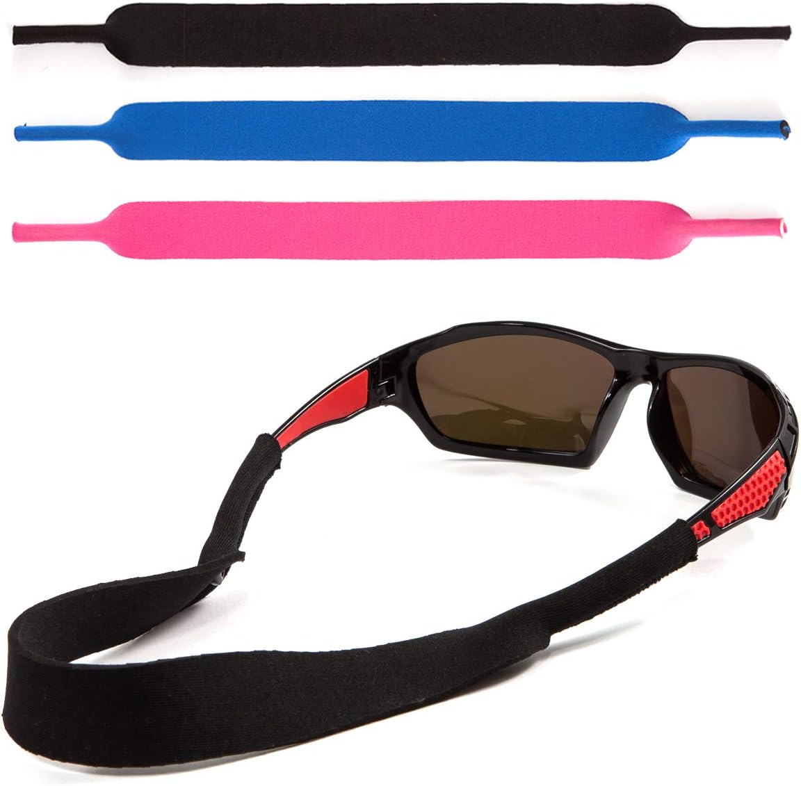 TRIUMPH VISION Floating Sunglasses Straps 3 Pack Safety Eyewear Retainer Women Glasses Holder Kids Eyeglass Band Floats Men