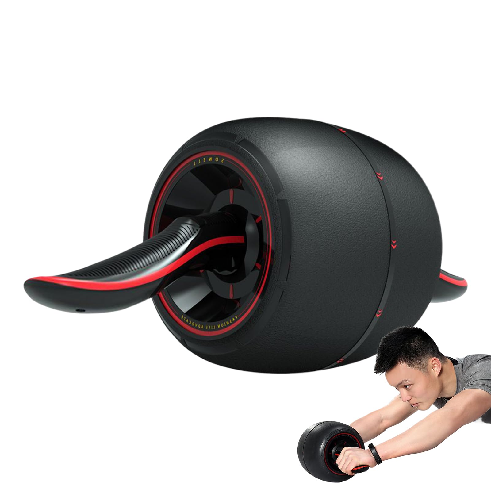 Ab Roller Wheel, AB Wheel Roller for Core Workout, Automatic Rebound Workout Equipment, Quiet Home Gym Accessories for Men and Women, Strength Training Core Muscles Fitness