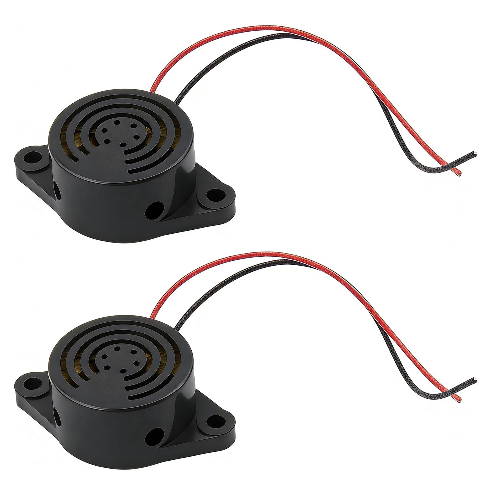 2 pezzi cicalini piezo elettronica 12 V, cicalino sonoro continuo DC 3-24 V, segnalatore acustico 100 dB impermeabile ad alta intensità, allarme di sicurezza per auto moto sistema industriale esterno